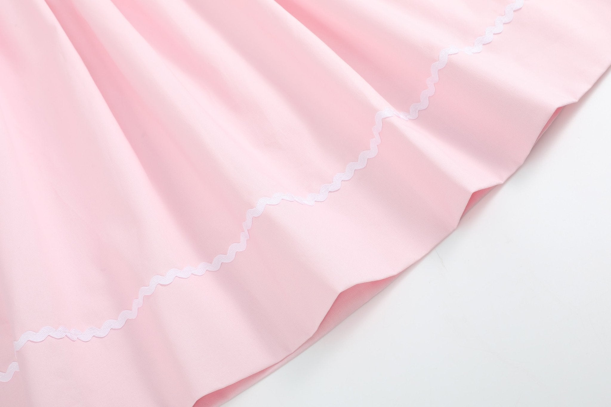 Pink & White Smocked Bishop Dress
