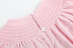 Pink & White Smocked Bishop Dress