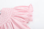 Pink & White Smocked Bishop Dress