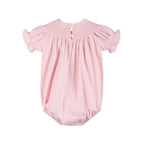 Pink & White Smocked Bubble Romper