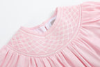 Pink & White Smocked Bubble Romper
