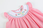 Pink Birthday Girl Smocked Bishop Dress