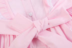Pink Bunny Ruffle Shoulder Dress