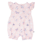 Pink Butterfly Daisy Bamboo Ruffle Romper