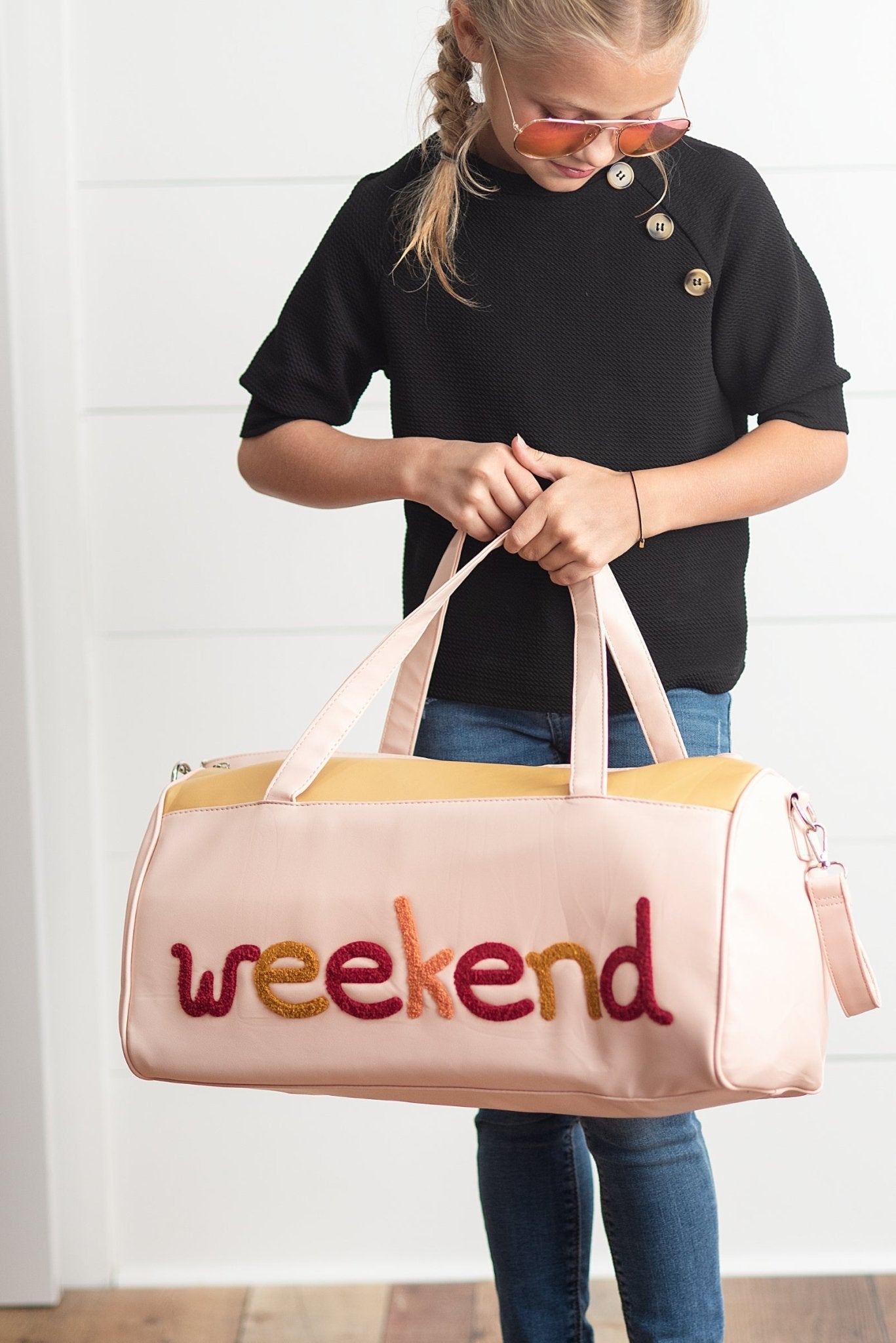 Pink Colorblock Weekend Duffel Bag - Blissfully Lavender BoutiqueOopsie Daisy