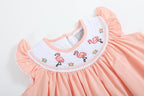 Pink Flamingo Smocked Bishop Dress