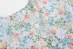 Pink Floral Print Smocked Flutter Romper