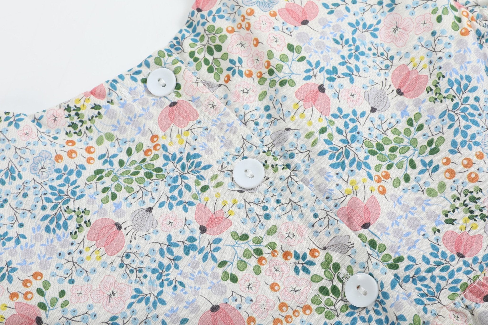 Pink Floral Print Smocked Flutter Romper