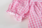 Pink Gingham Classic Smocked Bishop Dress
