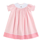 Pink Hearts & Bows Smocked Bishop Dress