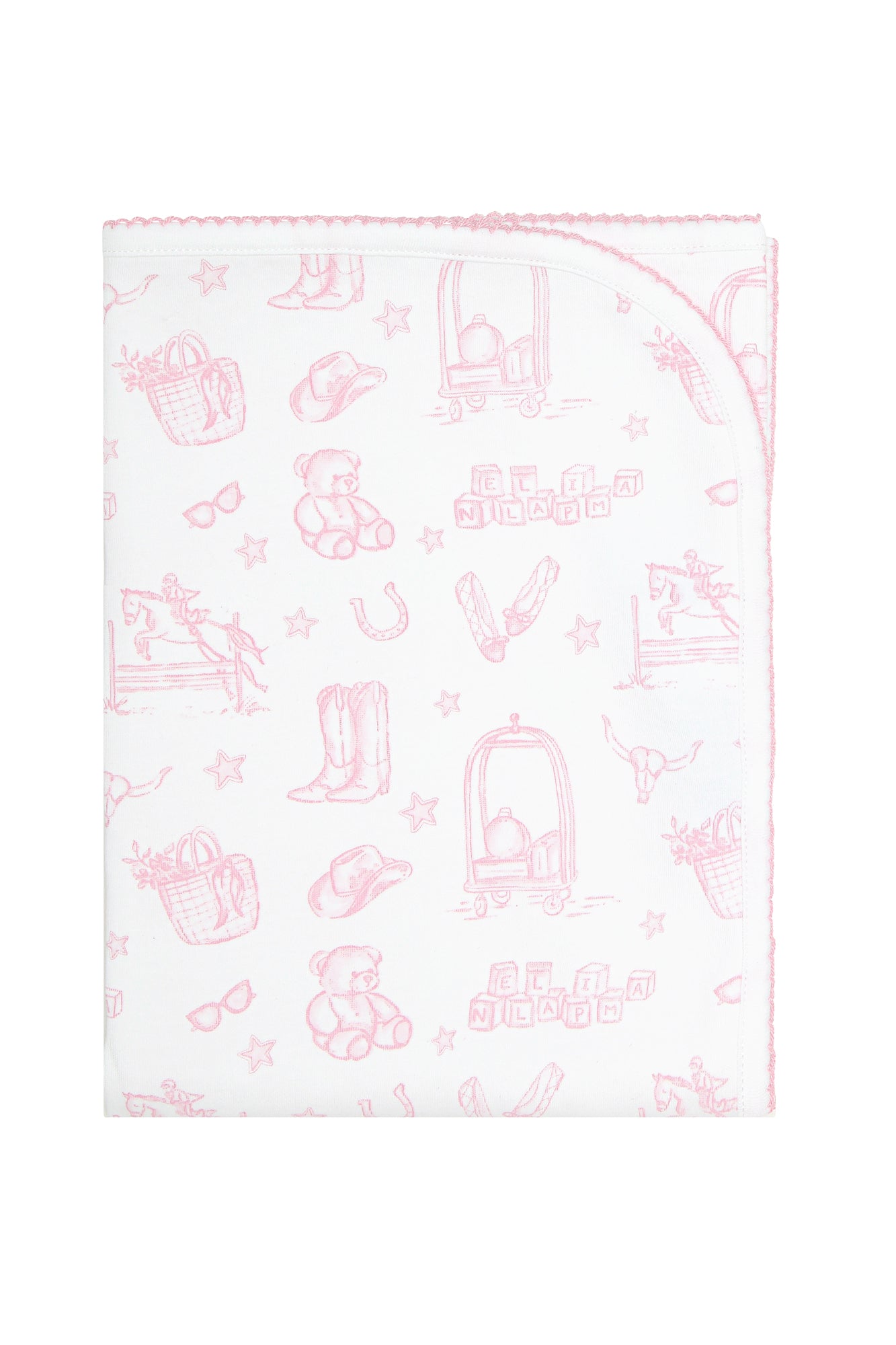 Pink Lone Star Toile Blanket - Blissfully Lavender BoutiqueNella Pima