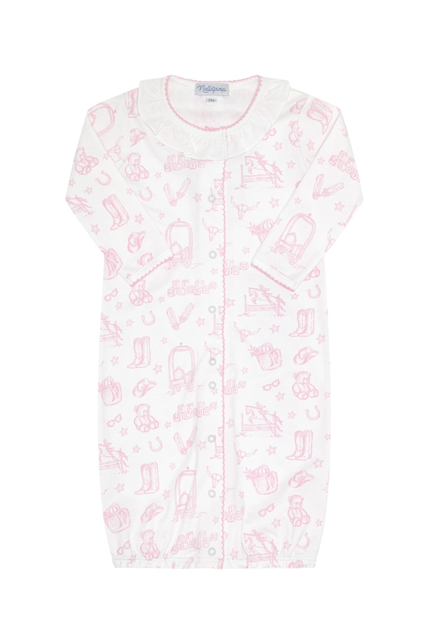 Pink Lone Star Toile Converter Gown - Blissfully Lavender BoutiqueNella Pima
