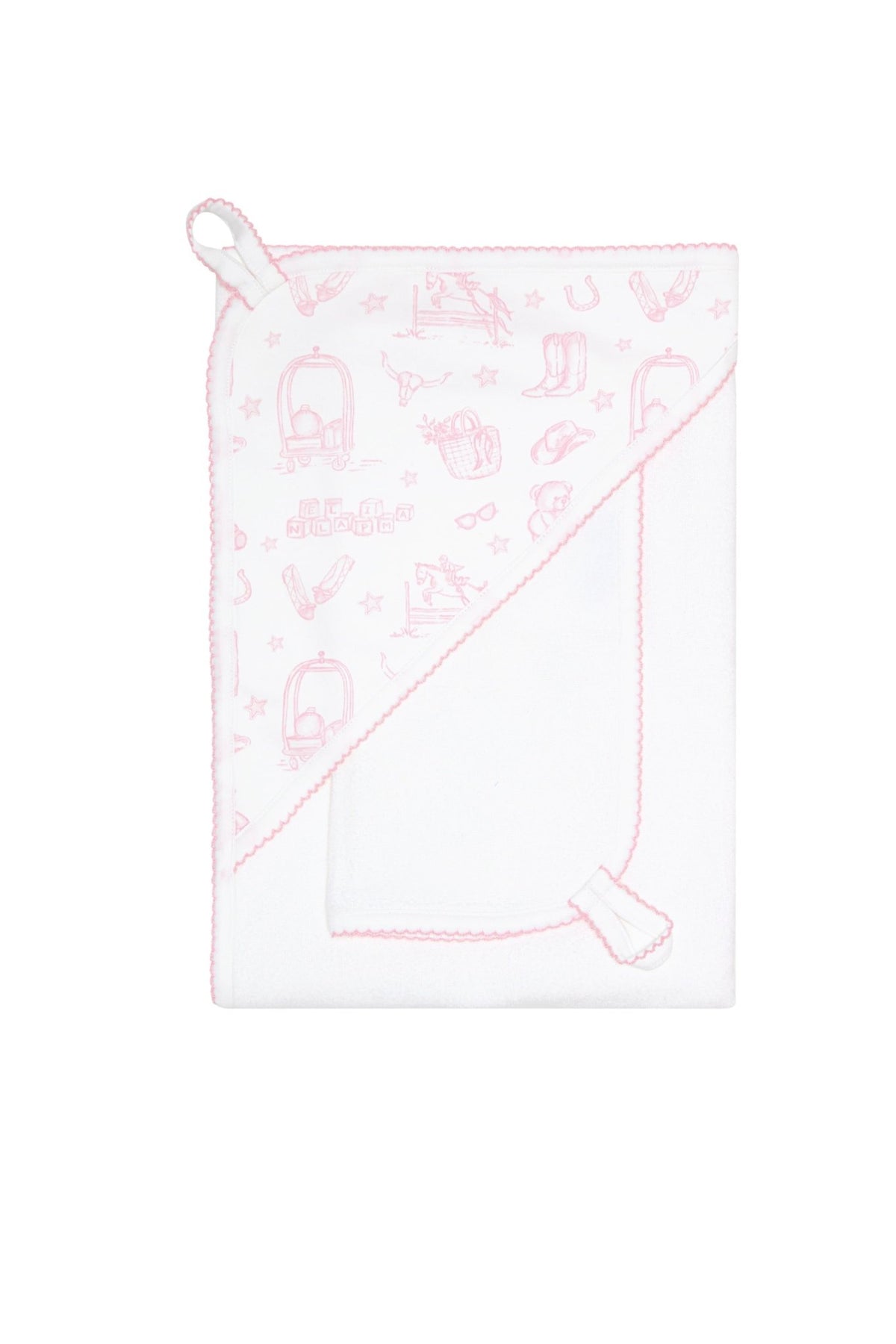 Pink Lone Star Toile Towel - Blissfully Lavender BoutiqueNella Pima