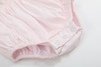 Pink Petal Collared Smocked Bubble Romper