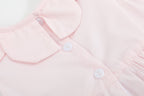 Pink Petal Collared Smocked Bubble Romper