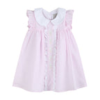 Pink Seersucker Easter Bunny Ruffle Dress