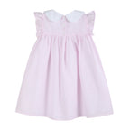 Pink Seersucker Easter Bunny Ruffle Dress