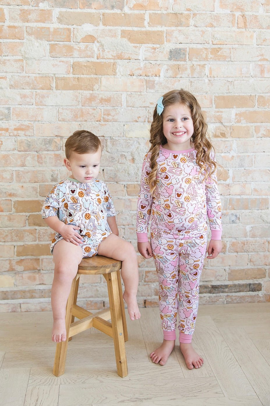 Pink Snacks Bamboo Pajama Set - Blissfully Lavender BoutiqueBlush Lotus