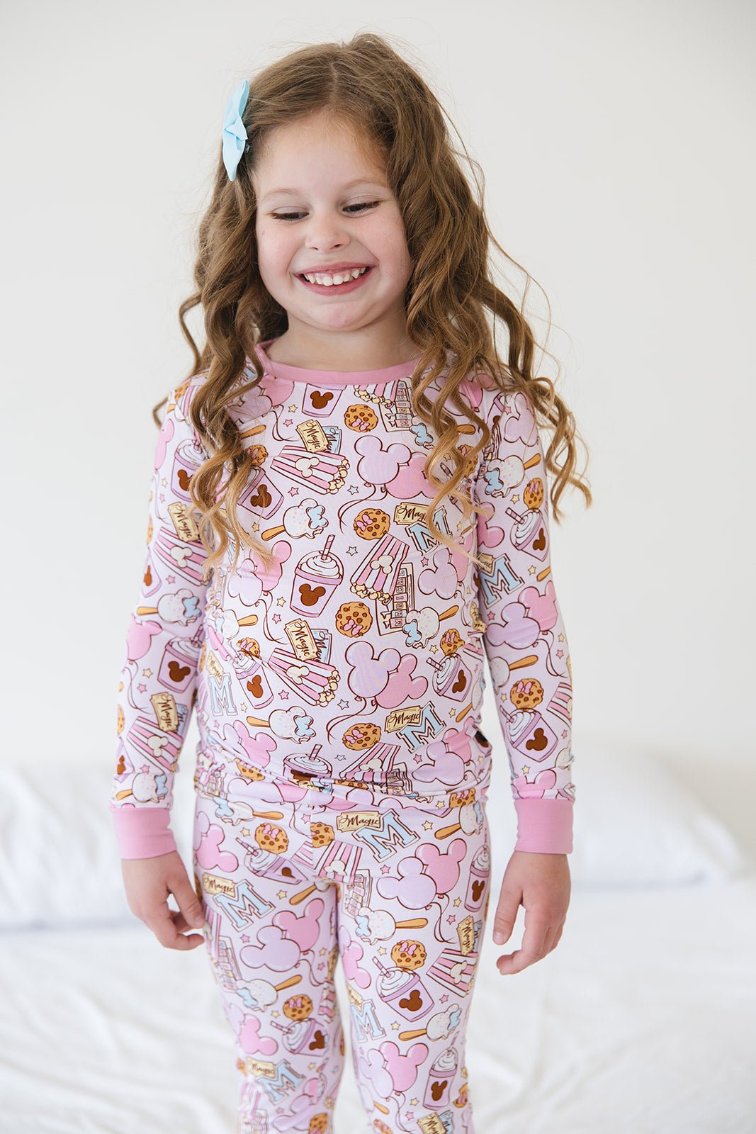 Pink Snacks Bamboo Pajama Set - Blissfully Lavender BoutiqueBlush Lotus