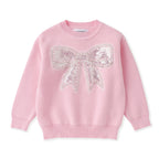 Pink Sparkly Bow Sweater