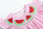 Pink Stripe Smocked Watermelon Dress
