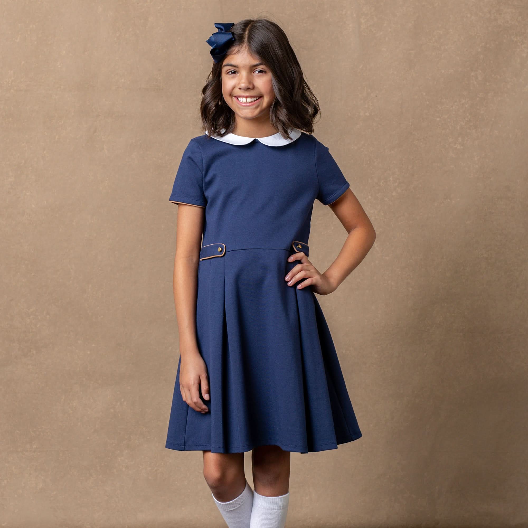 Pleated Ponte Collar Dress - Baby - Blissfully Lavender BoutiqueHope & Henry