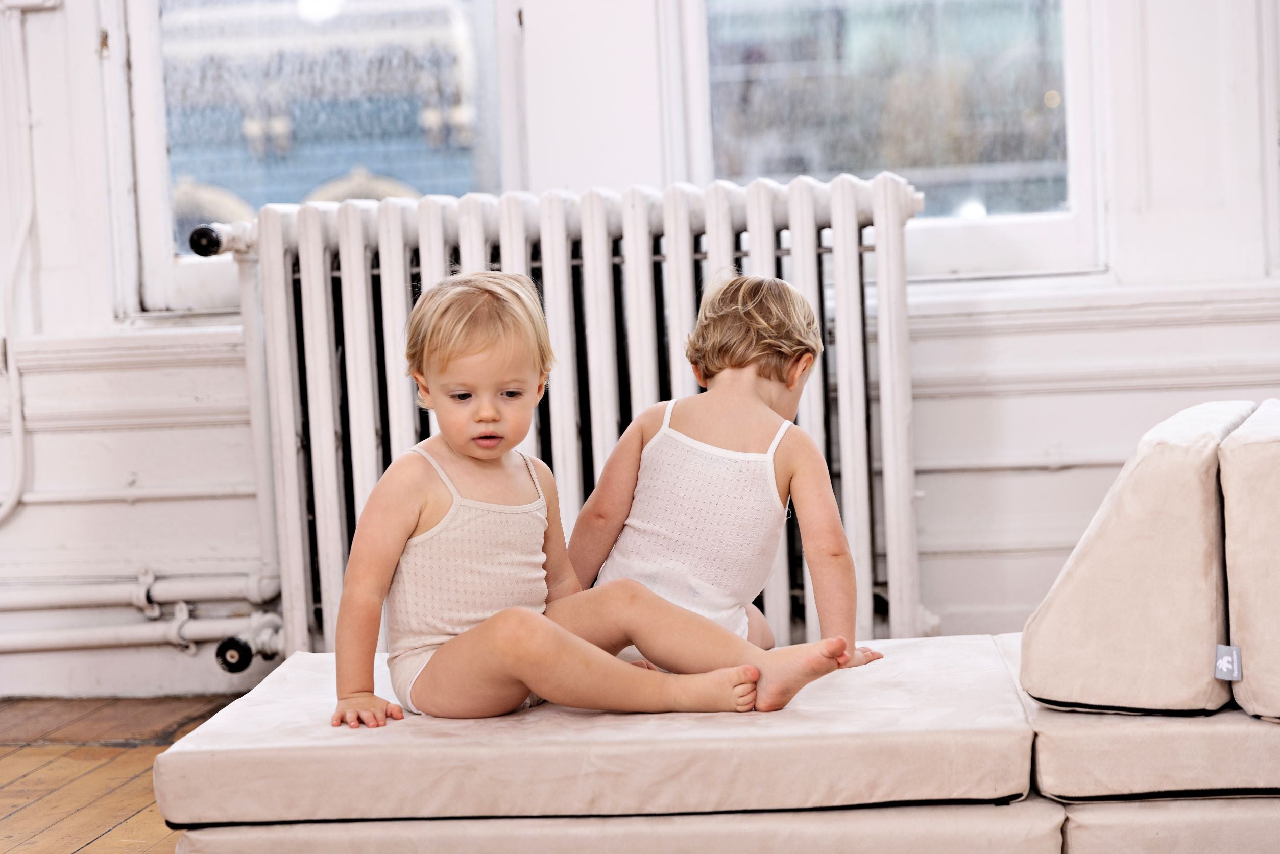 White Pointelle Bodysuits – 3 Pack (Boy)