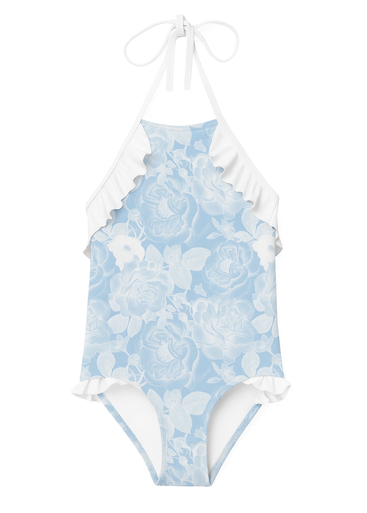 Rose Ruffle One-Piece Swimsuit