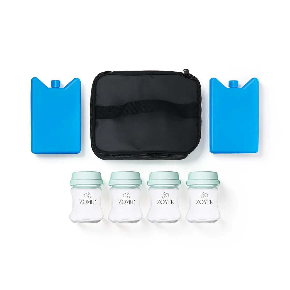Packable Breast Milk Cooler and Storage Bottles