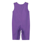 Purple and Gold Football Smocked Overalls