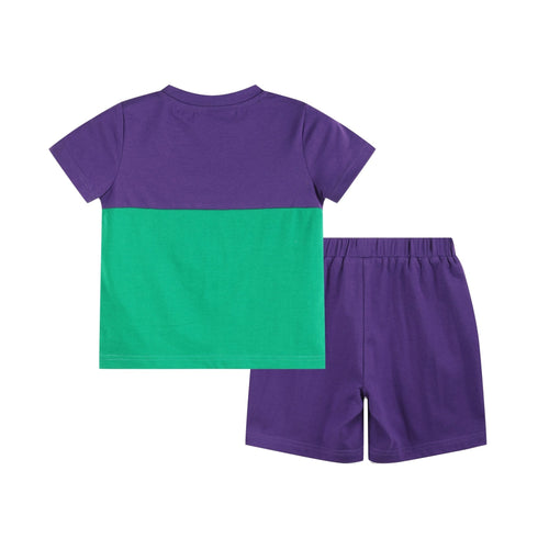 Purple, Green and Gold Mardi Gras Short and Shirt Set
