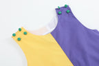Purple, Green and Gold Mardi Gras Shortalls
