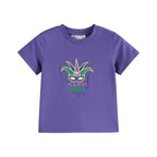 Purple Mardi Gras Applique Shirt and Shorts Set