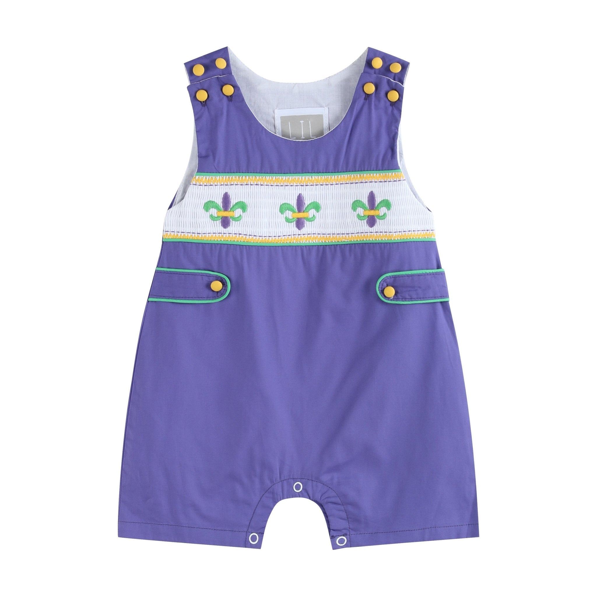 Purple Mardi Gras Smocked JonJons