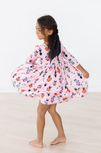 Purr - fectly Spooky 3/4 Sleeve Pocket Twirl Dress - Blissfully Lavender BoutiqueMila & Rose ®