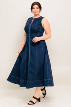 Raw Beauty Denim Midi Dress - Blissfully Lavender BoutiqueFlying Tomato