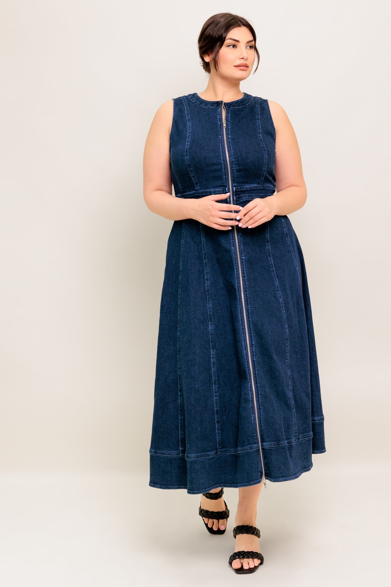 Raw Beauty Denim Midi Dress - Blissfully Lavender BoutiqueFlying Tomato