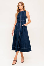 Raw Beauty Denim Midi Dress - Blissfully Lavender BoutiqueFlying Tomato