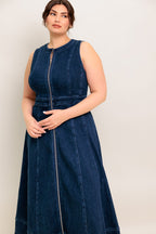 Raw Beauty Denim Midi Dress - Blissfully Lavender BoutiqueFlying Tomato