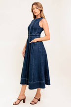 Raw Beauty Denim Midi Dress - Blissfully Lavender BoutiqueFlying Tomato