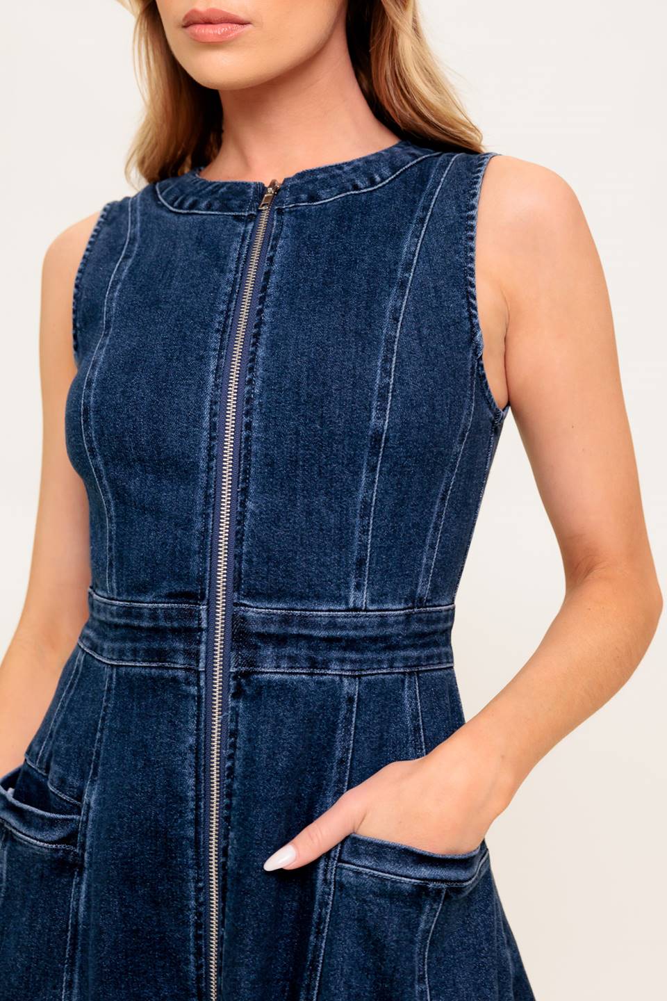 Raw Beauty Denim Midi Dress - Blissfully Lavender BoutiqueFlying Tomato