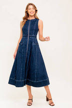 Raw Beauty Denim Midi Dress - Blissfully Lavender BoutiqueFlying Tomato