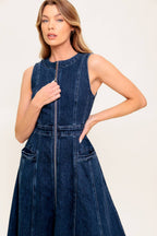 Raw Beauty Denim Midi Dress - Blissfully Lavender BoutiqueFlying Tomato