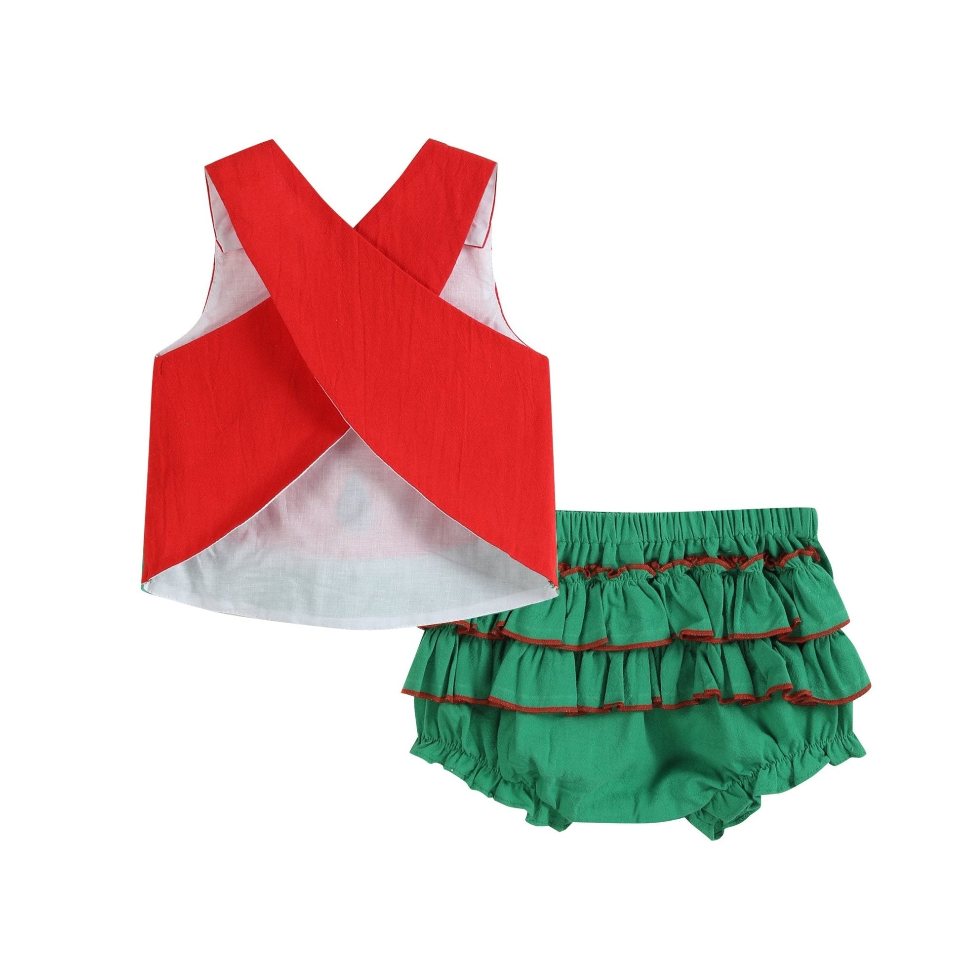 Red and Green Watermelon Top and Blooomers