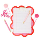 Red and Pink Squiggle Acrylic Clipboard - Blissfully Lavender BoutiqueKailo Chic