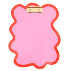 Red and Pink Squiggle Acrylic Clipboard - Blissfully Lavender BoutiqueKailo Chic