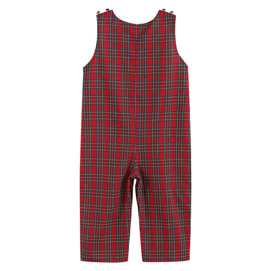Red Christmas Plaid Santa Yoke Longall