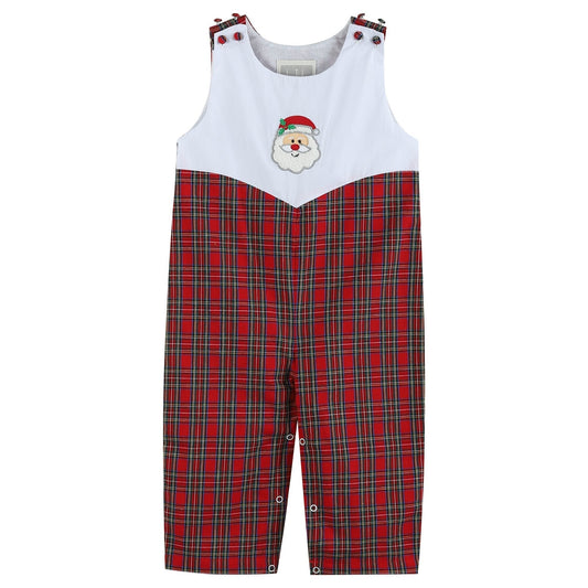 Red Christmas Plaid Santa Yoke Longall