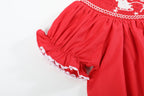 Red Santa Sleigh Bishop Dress