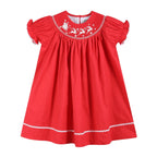Red Santa Sleigh Bishop Dress